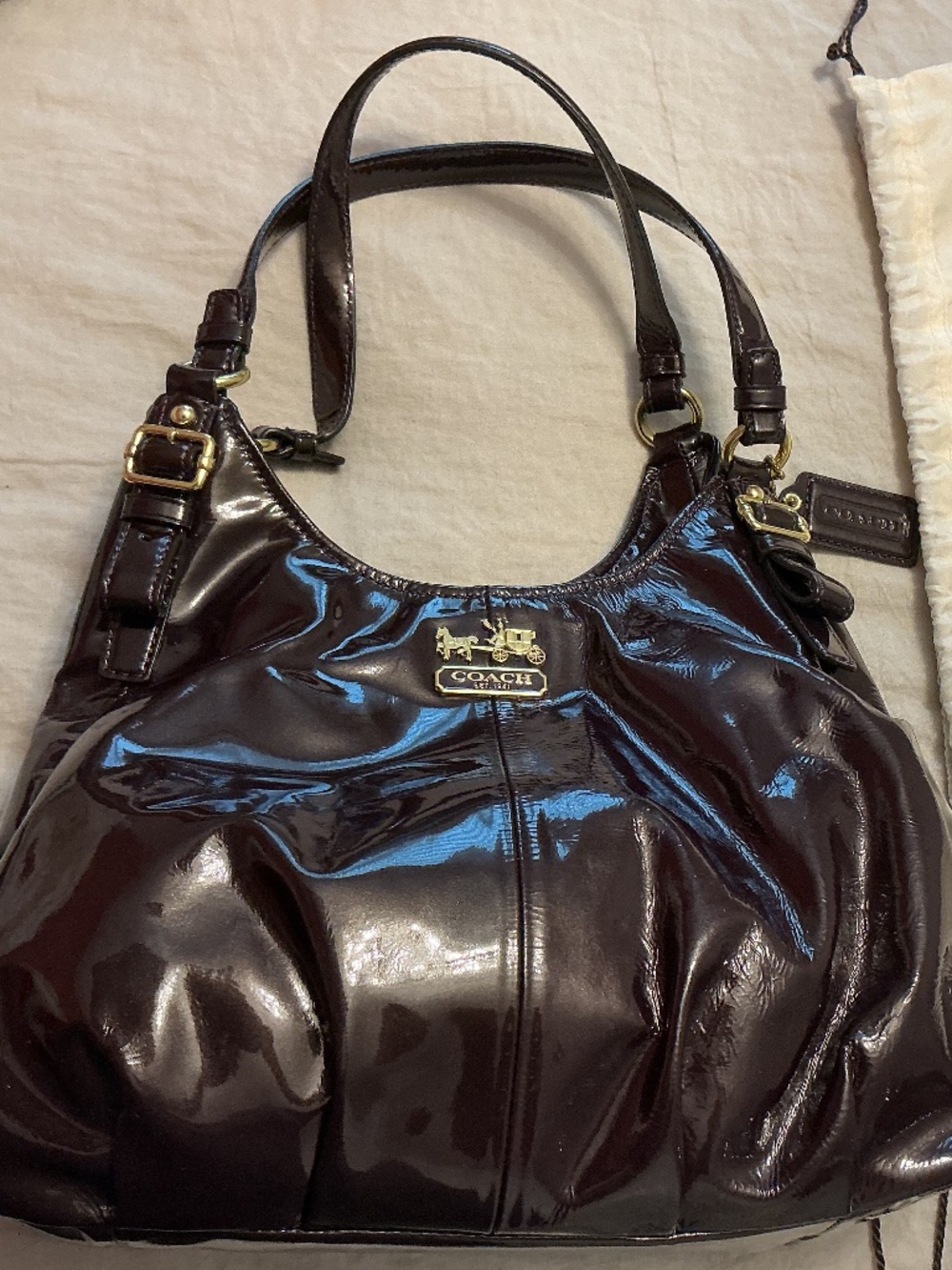 Coach Dark Purple Patent Leather Satchel – Style No. C1271-18700